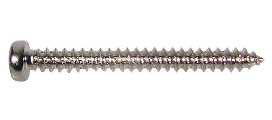 pickup screw, 2,6x25mm, 12pcs, dome head, tapping, nickel