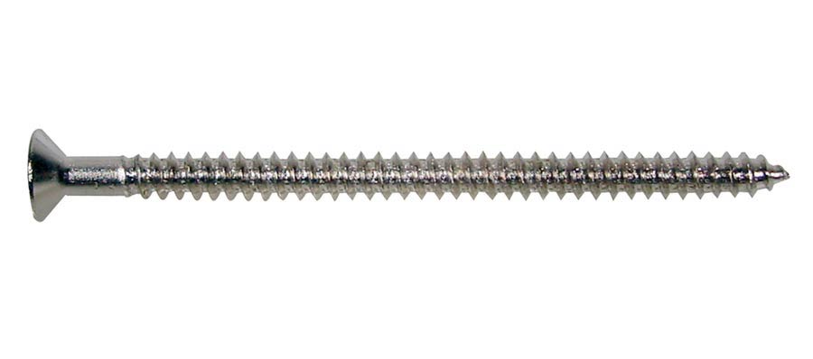 pickup screw, 2,6x40mm, 12pcs, flat countersunk, tapping, nickel