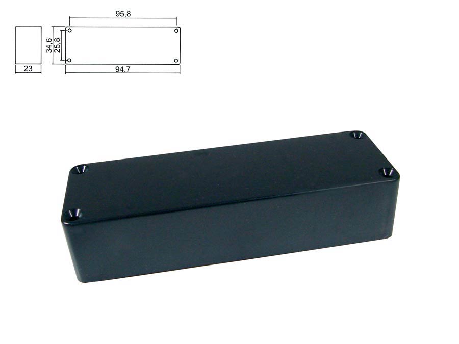 pickup cover, 5-string no holes, mat black, 104,0x34,5x23,0mm
