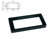 pickup ring, humbucker, flat, black, plastic, height: 9,0-11,0mm, high, flat