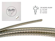 Boston FW-0716062 fretdraad 5 meter – 0,7 × 1,6 mm, 12% nieuwzilver