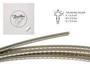 Boston FW-0920062 fretdraad 5 meter – 0,9 × 2,0 mm, 12% nieuwzilver