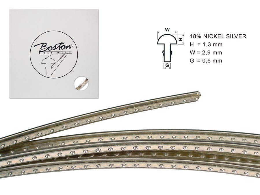 Boston FW-1329068 wide-jumbo fretdraad 5 meter – 1,3 × 2,9 mm