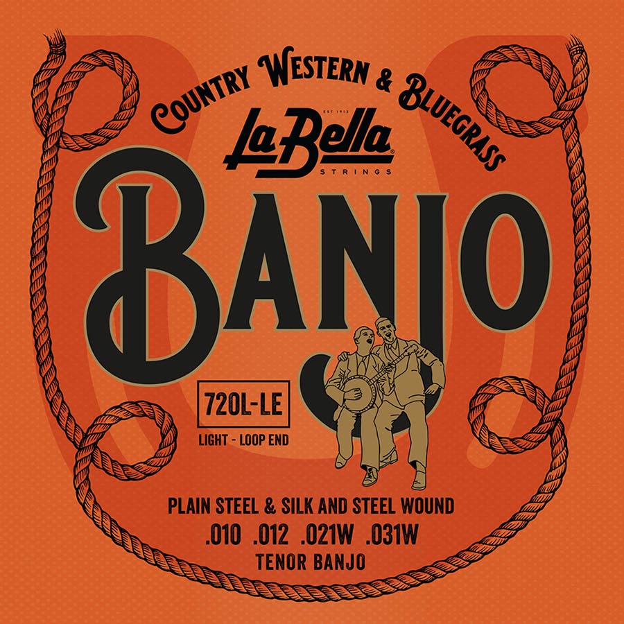 La Bella 720L-LE Silk & Steel banjosnaren voor tenorbanjo, 010-031