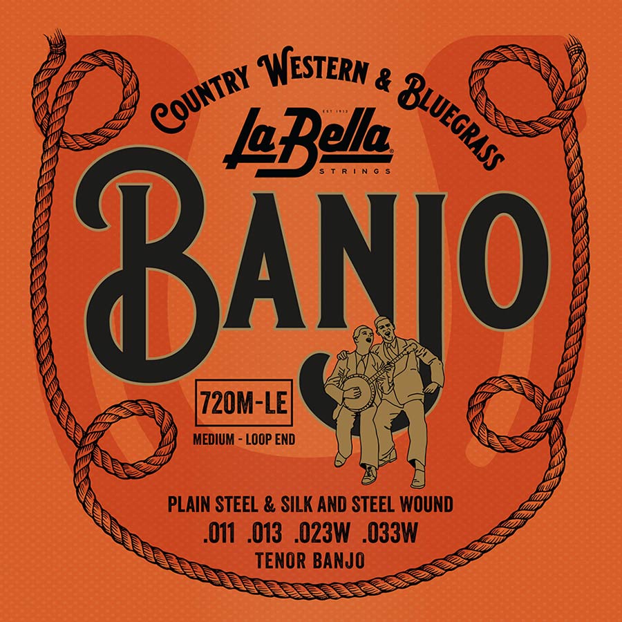 La Bella 720M-LE Silk & Steel banjosnaren voor tenorbanjo, 011-033