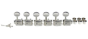 Boston 62-CL stemmechanieken voor gitaar, chroom, 6 links, vintage-stijl, metalen knoppen