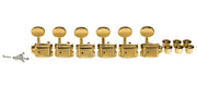 Boston 62-GL stemmechanieken voor gitaar, goud, 6 links, vintage-stijl, metalen knoppen