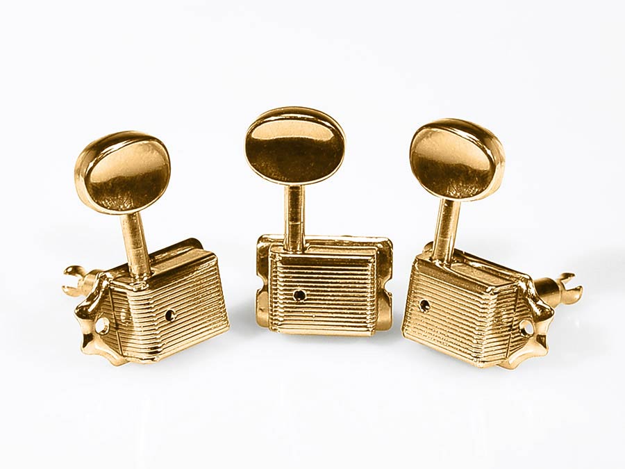 Boston 62-GL stemmechanieken voor gitaar, goud, 6 links, vintage-stijl, metalen knoppen