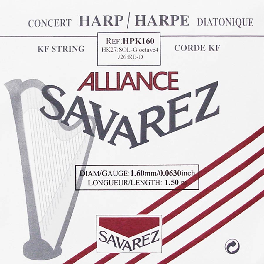 Savarez HPK160 Alliance harpsnaar voor kleine harp en concertharp 1,60 mm 1,50 m