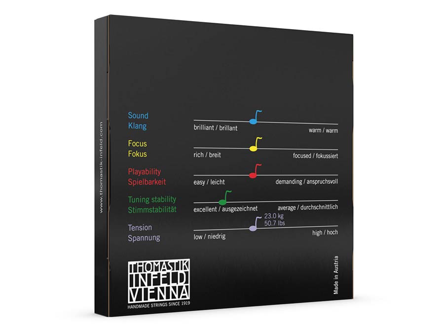 Thomastik-Infeld VIT-100 Vision Titanium snarenset voor viool 4/4, bestaande uit VIT-01, VIT-02, VIT-03 en VIT-04 afbeelding 2