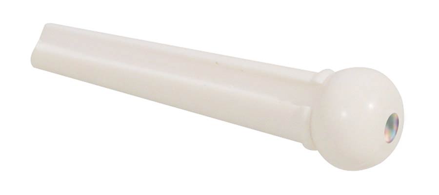 Boston 2012 kunststof brugpennen 12-pack wit met 3 mm parelmoerdot