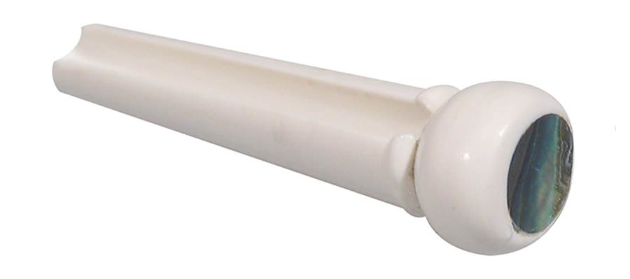 Boston 2024 kunststof brugpennen 12-pack wit met 5 mm parelmoerdot