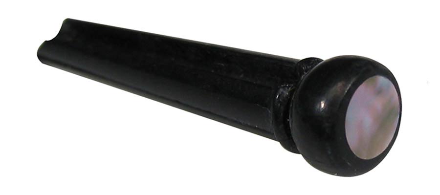 Boston 2026 kunststof brugpennen 12-pack zwart met 5 mm parelmoerdot