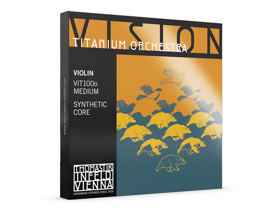 Thomastik-Infeld VIT-100-O Vision Titanium snarenset voor viool 4/4, bestaande uit VIT-01-O, VIT-02-O, VIT-03-O en VIT-04-O