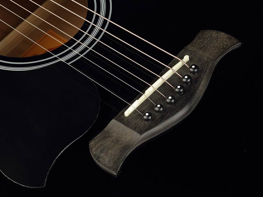 Richwood RD-12L-BK Artist Series linkshandige akoestische gitaar, dreadnought, zwart