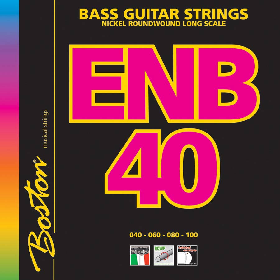 Boston ENB-40 snarenset voor basgitaar – nickel roundwound, light, .040–.100 longscale