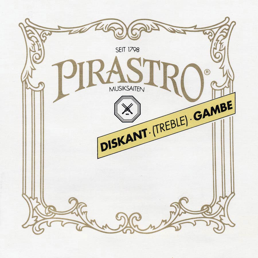 D-6 snaar voor diskantgamba, (21 3/4), gut/silver
