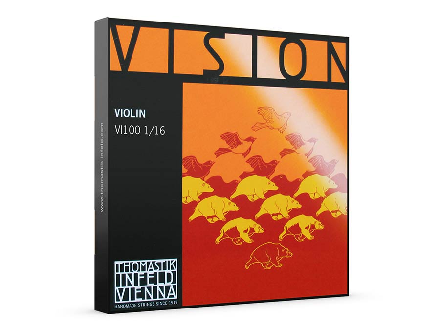 Thomastik-Infeld VI-100-16 Vision snarenset voor viool 1/16, bestaande uit VI-01-16, VI-02-16, VI-03-16 en VI-04-16