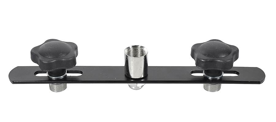 Gatt Audio - GMA-20 - microfoonstatief adapter voor 3 microfoons, zwart, t-adaptor, 2x 5/8" draad afbeelding 2