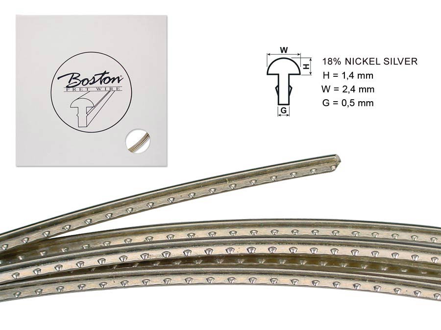 Boston FW-1424058 narrow-jumbo fretdraad 5 meter – 1,4 × 2,4 mm