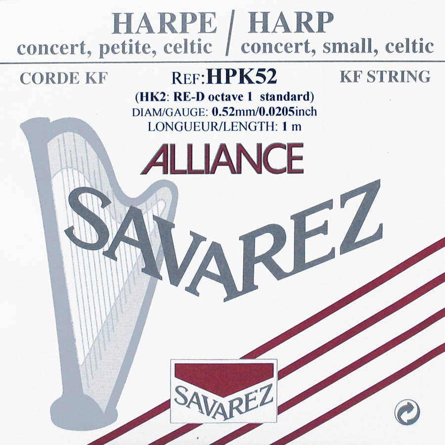 Savarez HPK52 Alliance harpsnaar voor kleine harp en concertharp 0,52 mm 1 m
