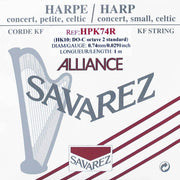 Savarez HPK74R Alliance harpsnaar voor kleine harp en concertharp 0,74 mm 1 m rood