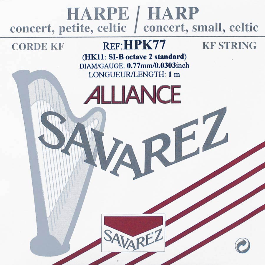 Savarez HPK77 Alliance harpsnaar voor kleine harp en concertharp 0,77 mm 1 m