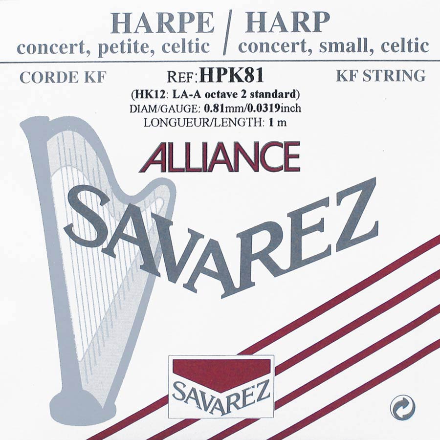 Savarez HPK81 Alliance harpsnaar voor kleine harp en concertharp 0,81 mm 1 m