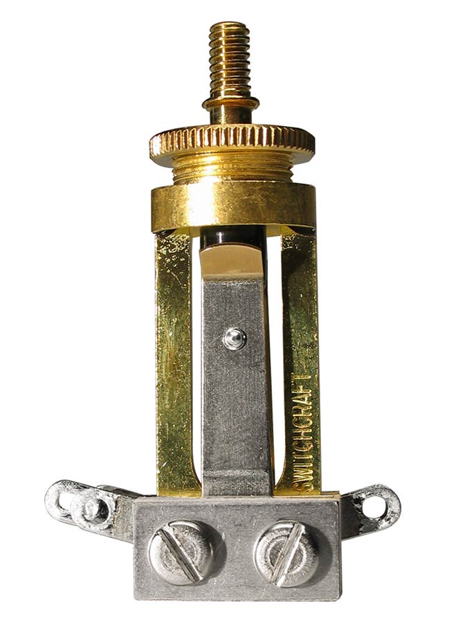 Switchcraft SW-250-G lange 3-weg tuimelschakelaar voor LP-model - goud