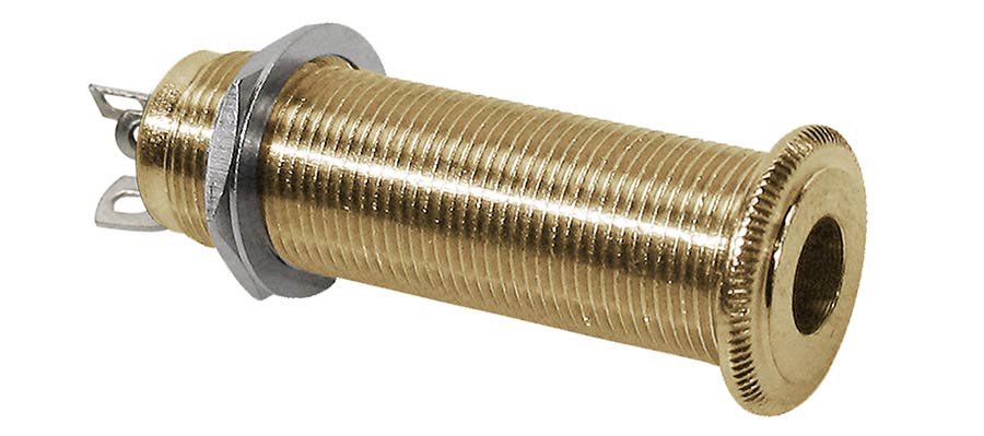 Switchcraft SC-152 6,35 mm stereo jackbus voor dik paneel - koper