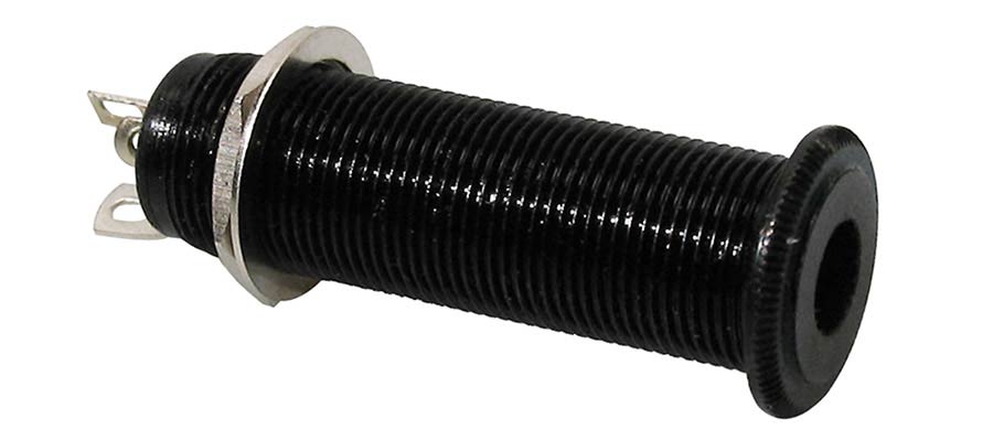 Switchcraft SC-155 6,35 mm stereo jackbus voor dik paneel - zwart