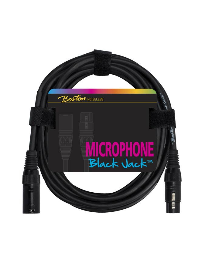 Boston MC-220-10 Microfoonkabel, zwart, 10 meter, 1 x XLR3f + 1 x XLR3m