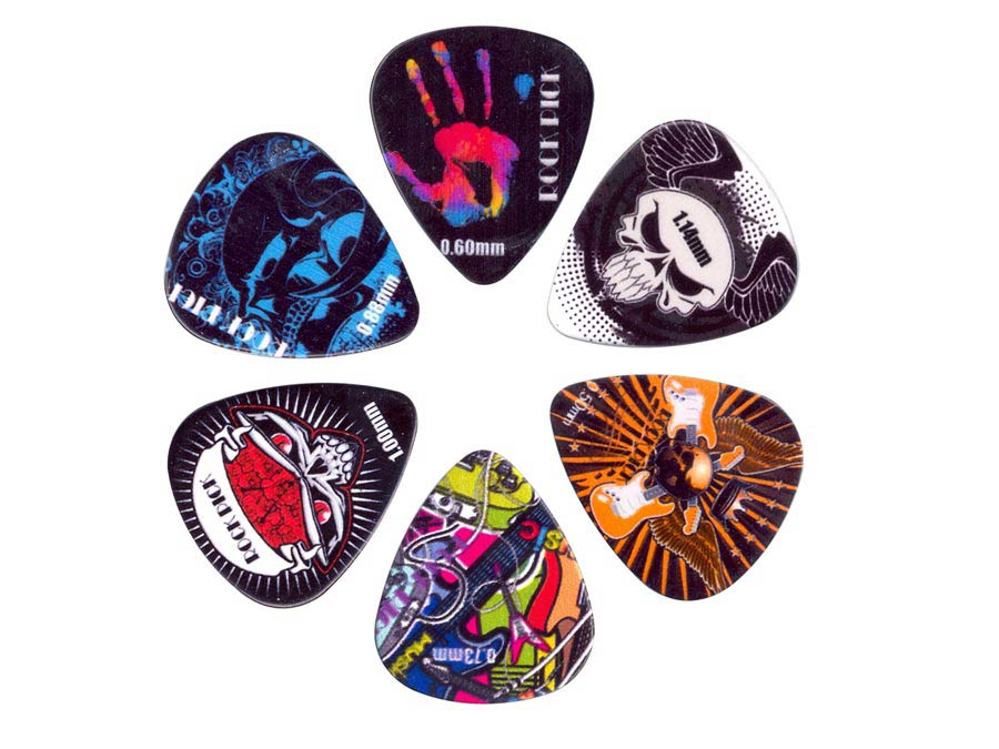 Boston BRP6-MIX Celluloid Plectrumset Mixed - 6 stuks
