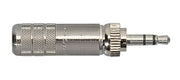 Switchcraft SC-35HDLNNS vergrendelbare 3,5 mm stereo mini-jackplug - 4,4 mm kabelinvoer, nikkel