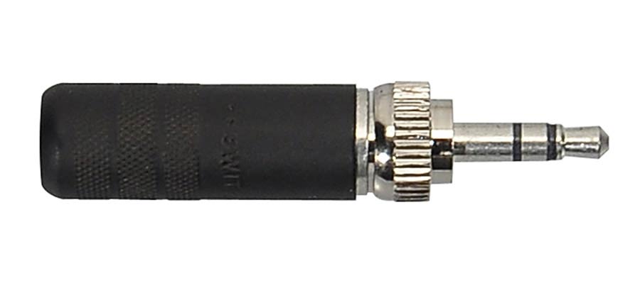 Switchcraft SC-35HDLBN vergrendelbare 3,5 mm stereo mini-jackplug - 6,4 mm kabelinvoer, zwart