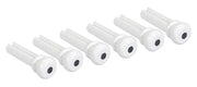 Boston 2120 kunststof brugpennen 6-pack voor akoestische basgitaar – wit