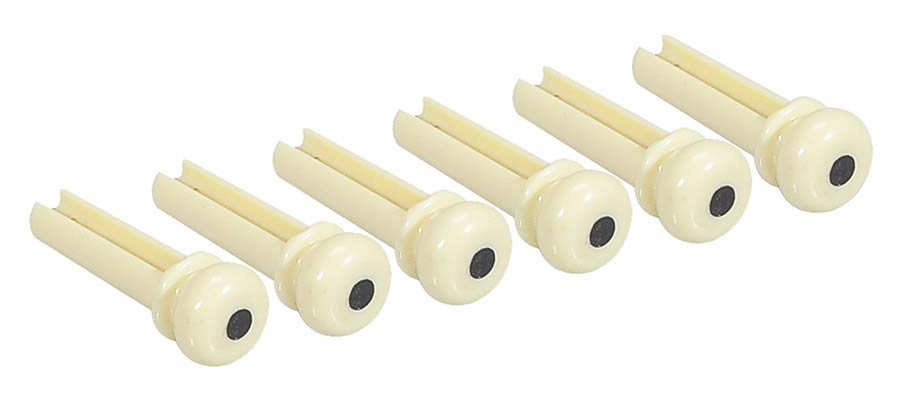 Boston 2130 kunststof brugpennen 6-pack voor akoestische basgitaar – ivoor