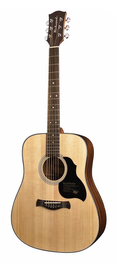 Richwood D-40 Master Series handgemaakte dreadnought gitaar, massief sparren en mahonie, glanzend afgewerkt