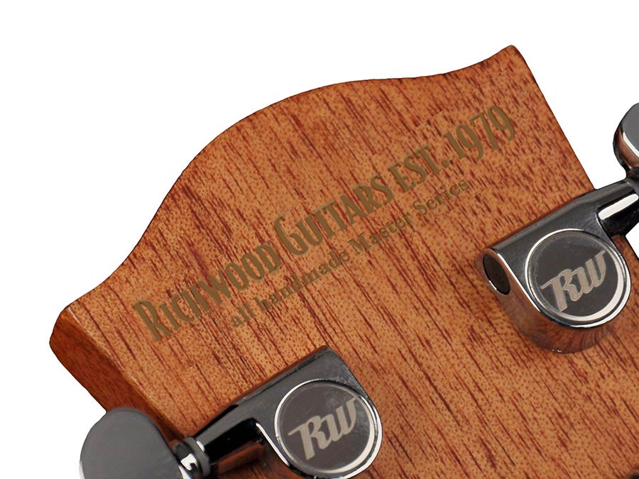 Richwood D-40-CE Master Series handgemaakte dreadnought gitaar, massief sparren en mahonie, Presys I, glanzend afgewerkt