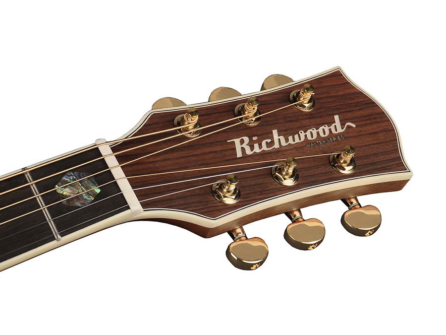 Richwood G-70-CEVA Master Series handgemaakte grand auditorium gitaar, massief sparren en palissander, echte abalone, Presys 201