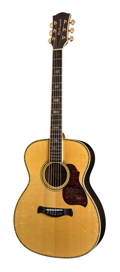Richwood A-70-VA Master Series handgemaakte auditorium OOO gitaar, massief sparren en palissander, echt abalone inleg