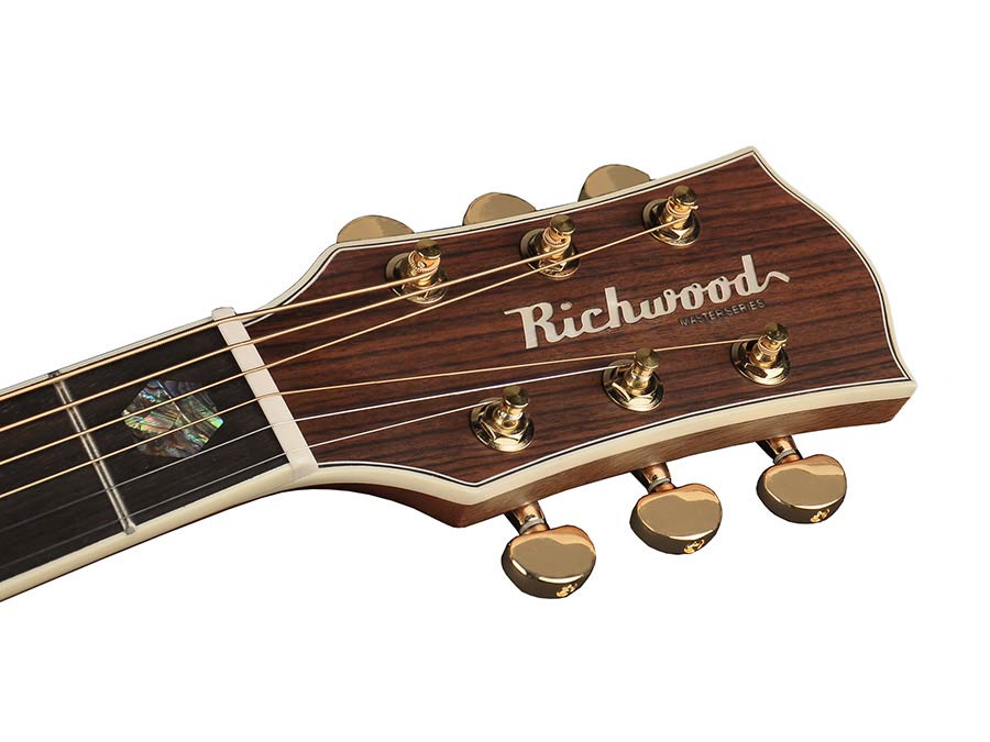 Richwood A-70-VA Master Series handgemaakte auditorium OOO gitaar, massief sparren en palissander, echt abalone inleg