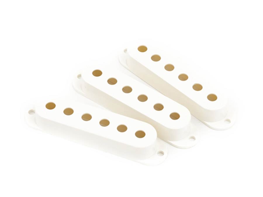 Fender pickup covers Stratocaster®, white, plastic, set of 3