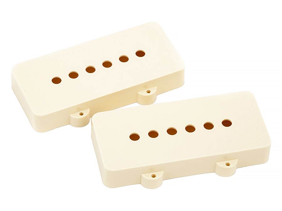 Fender pickup covers Jazzmaster, parchment, plastic, set of 2
