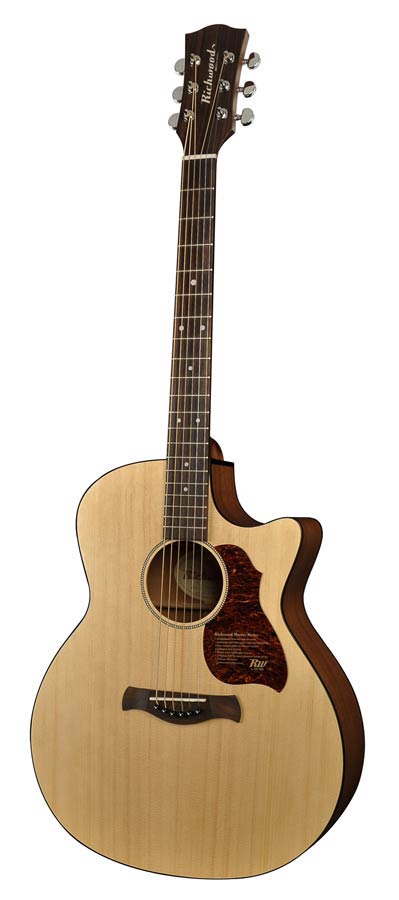 Richwood G-20-CE Master Series handgemaakte auditorium gitaar, massief sparren en mahonie, Presys I, satijn afgewerkt