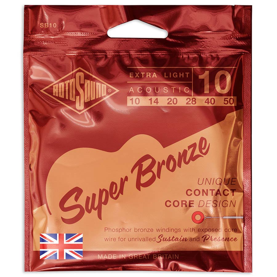 Rotosound SB10 PSD Super Bronze snarenset voor akoestische gitaar