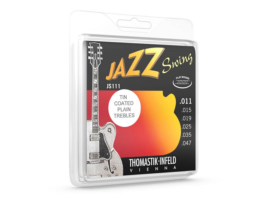 Thomastik-Infeld THJS-111T snarenset voor elektrische gitaar nickel vlak omwonden, 011T-015T-019-025-035-047