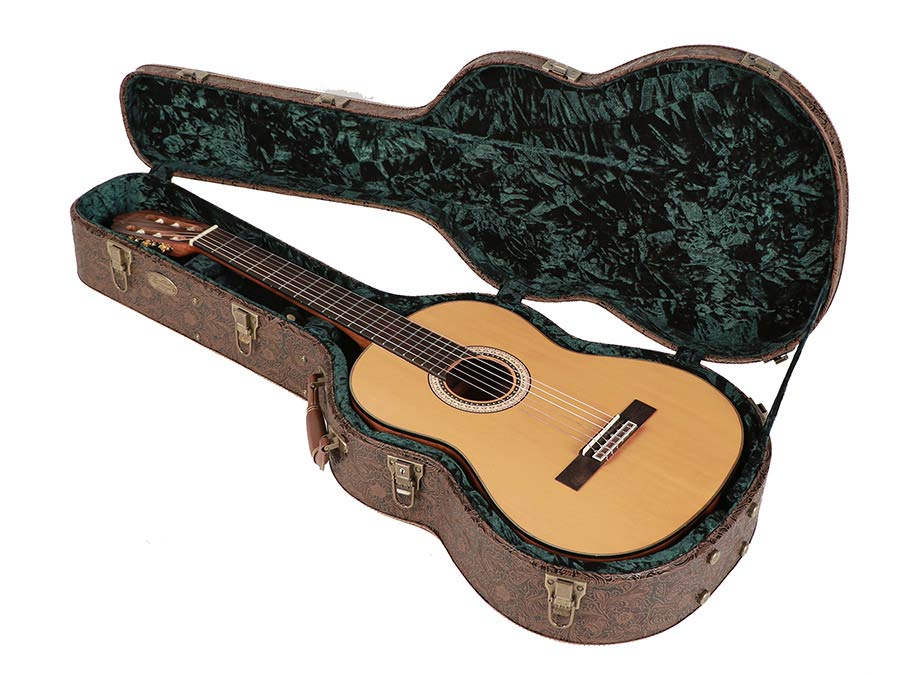 Boston CCL-720 houten koffer met fractalmotief voor klassieke gitaar