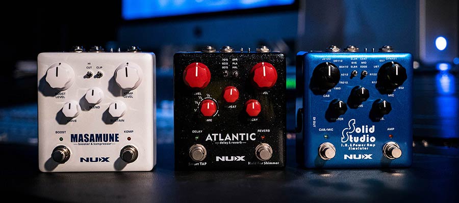 NUX: analoge compressor en boost pedaal, MASAMUNE