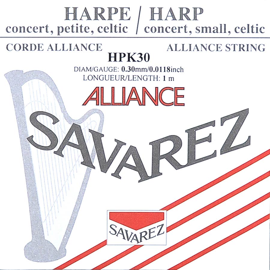 Savarez HPK30 Alliance harpsnaar voor kleine harp en concertharp 0,30 mm 1 m